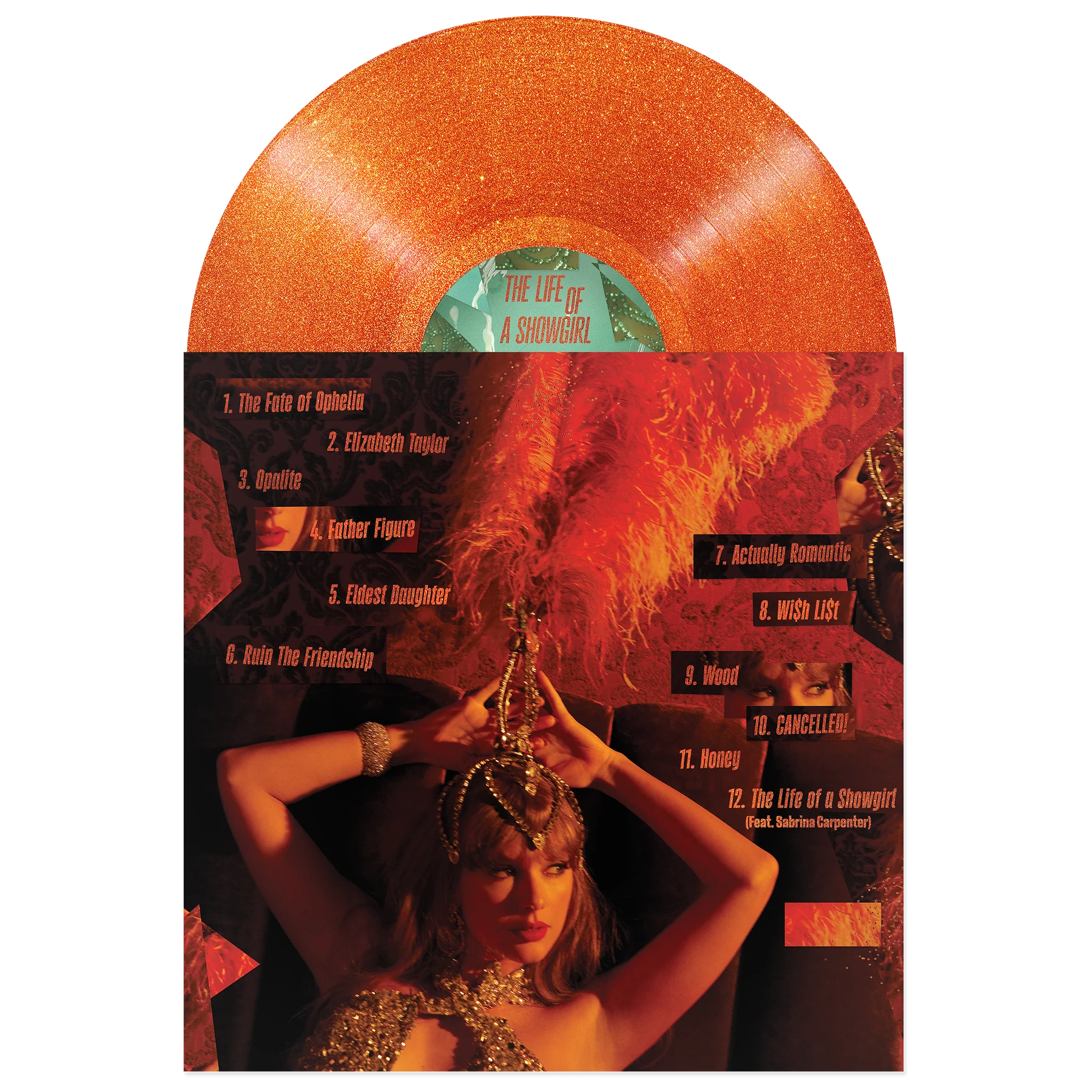 Taylor Swift - The Life of a Showgirl (Limited Edition Portofino Orange Glitter Vinyl)